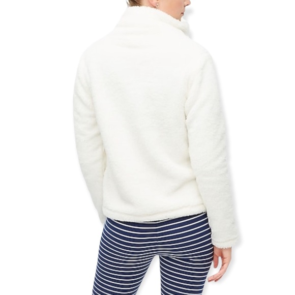 JCREW TEDDY HALF ZIP SWEATER PULLOVER  - WHITE - Picture 4 of 6